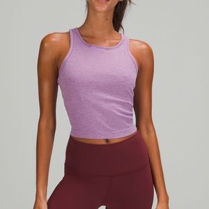 lululemon ebb to street racerback crop tank top